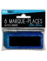 6 marques places paillettes avec stylo