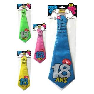 Cravate dédicace anniversaire 18 ans
