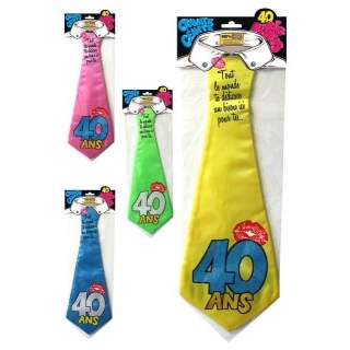 Cravate dédicace anniversaire 40 ans