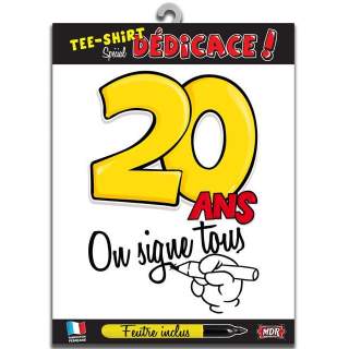 T-shirt dédicace anniversaire 20 ans