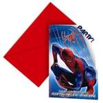 6 cartons d'invitation Spiderman