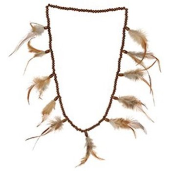 Collier indien à plumes