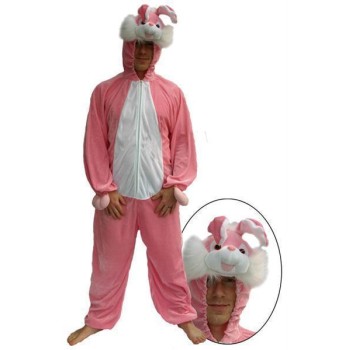 Déguisement peluche de lapin rose