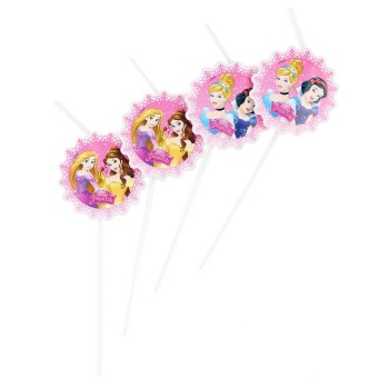 6 pailles Disney Princess