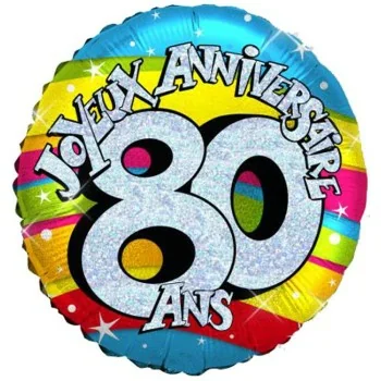 Ballon joyeux anniversaire 80 ans