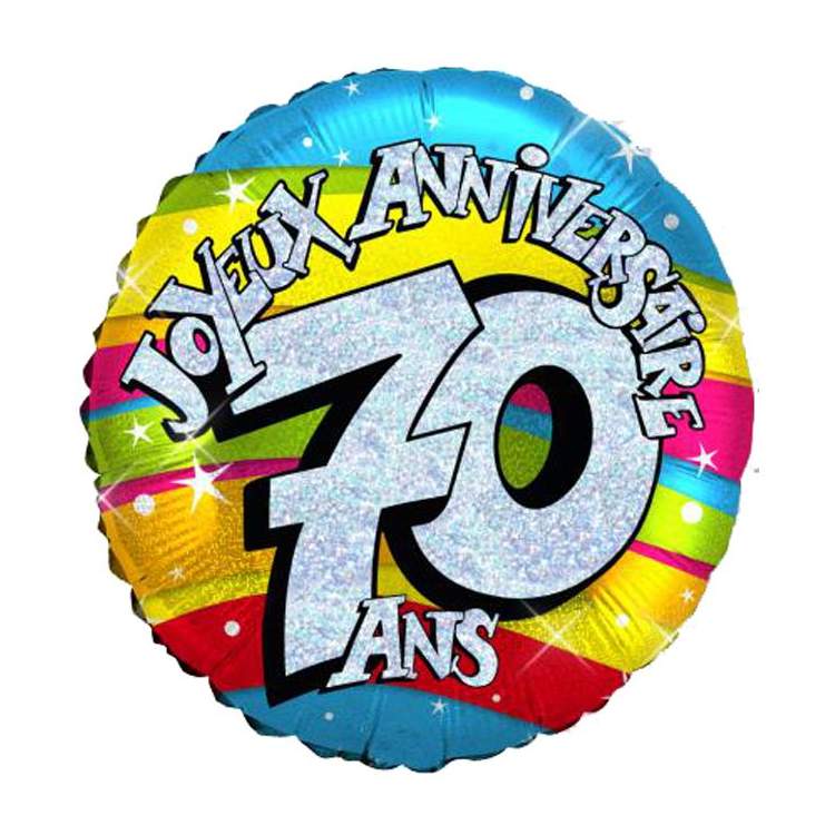 Ballon joyeux anniversaire  70  ans  M ga F te