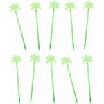 10 bâtons mélangeurs palmier vert