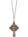 Collier croix avec tête de mort