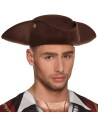 Tricorne marron pirate