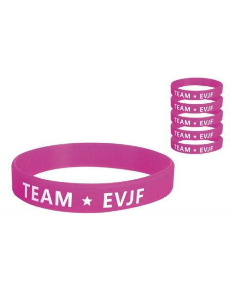 6 bracelets roses Team EVJF