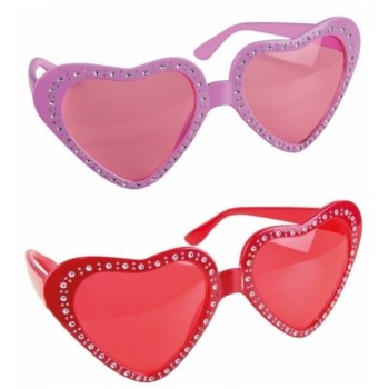 Lunettes coeur à strass