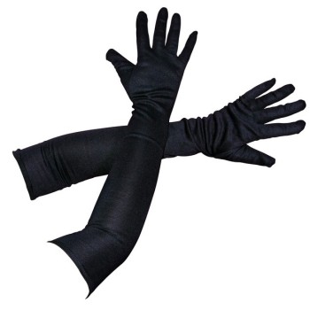 Gants longs noirs 60cm