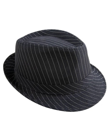 Chapeau borsalino rayé noir et blanc