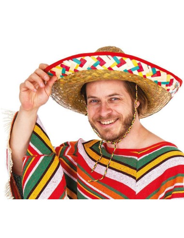 Sombrero paille multicolore