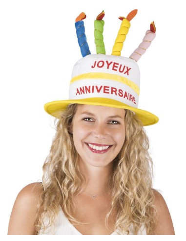 Chapeau gâteau Joyeux Anniversaire