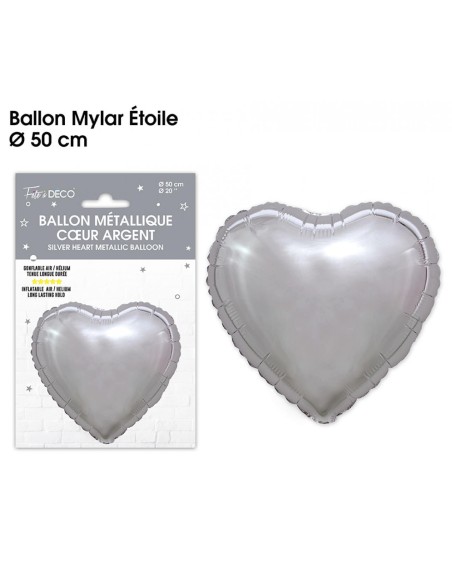 Ballon métallique coeur