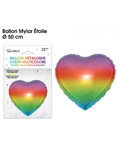 Ballon métallique coeur