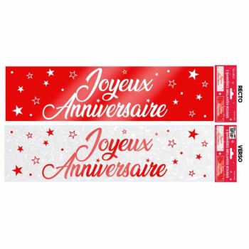 Bannière Joyeux Anniversaire métallique