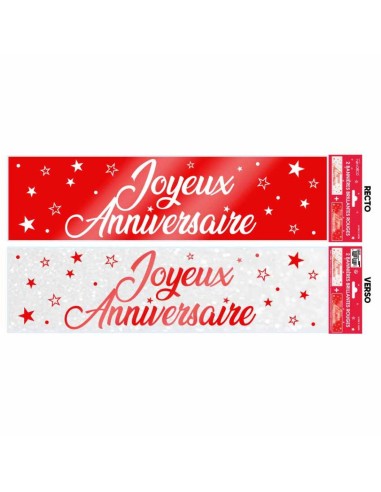 Bannière Joyeux Anniversaire métallique