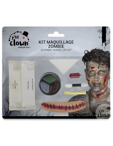 Kit maquillage zombie avec cicatrice