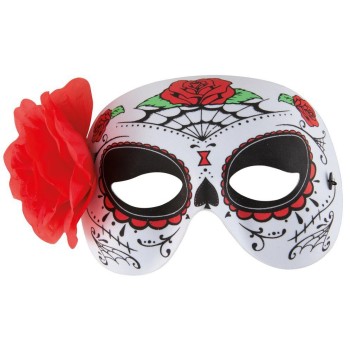 Loup Day of the Dead blanc et rouge