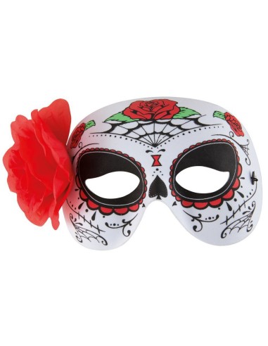 Loup Day of the Dead blanc et rouge