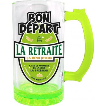 Chope à bière Retraite verte