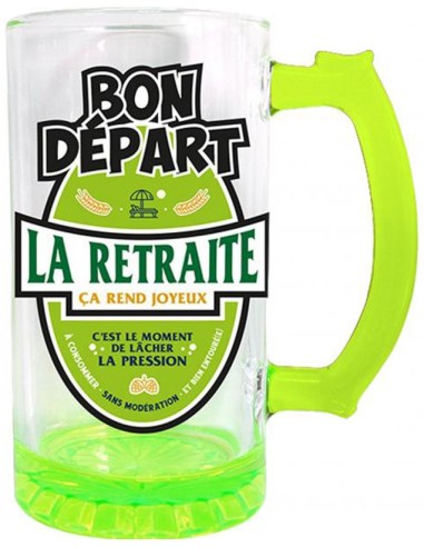 Chope à bière Retraite verte