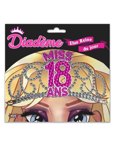 Diadème Miss 18 ans fuchsia