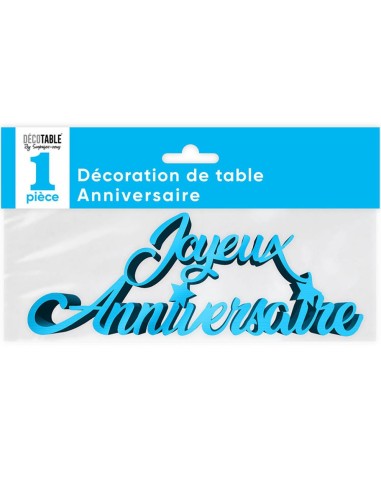 Décoration de table lettres Joyeux Anniversaire métallisée