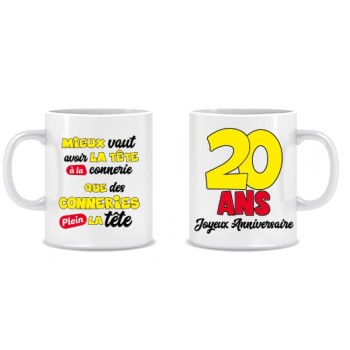 Mug anniversaire 20 ans