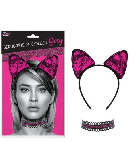 Serre-tête et collier sexy