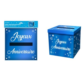 Urne anniversaire bleue