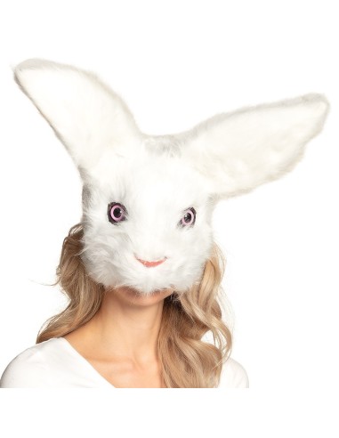 Demi-masque peluche lapin