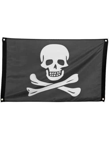 Drapeau pirate noir tête de mort