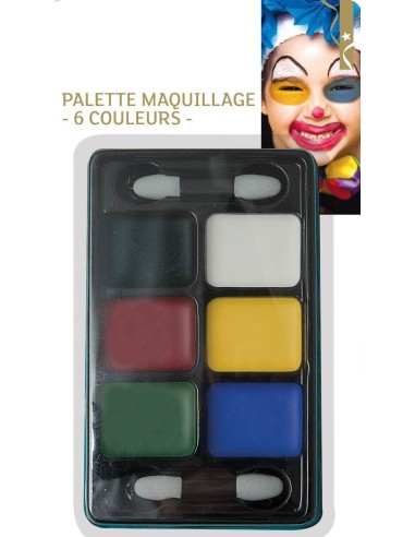 Palette maquillage fard gras 6 couleurs