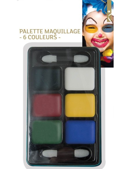 Palette maquillage fard gras 6 couleurs