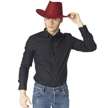 Chapeau cow-boy Buffalo rouge