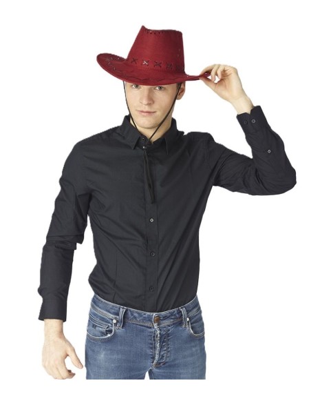 Chapeau cow-boy Buffalo rouge