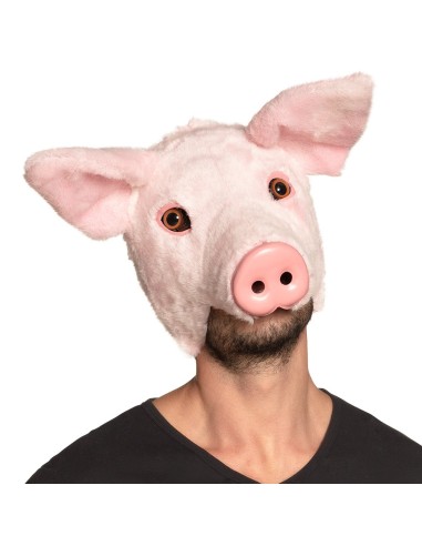 Demi-masque peluche cochon