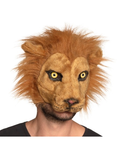 Demi-masque peluche lion