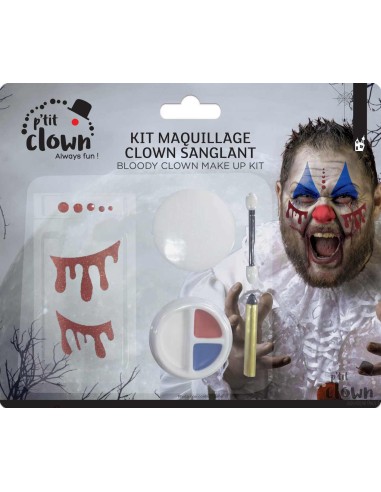 Kit maquillage clown sanglant