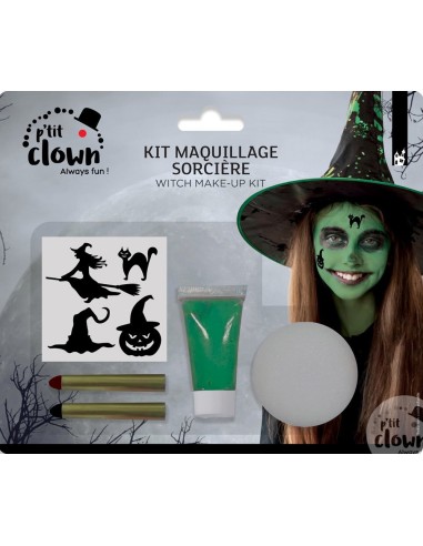 Kit maquillage sorcière avec stickers