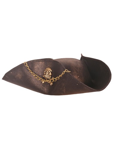 Tricorne pirate avec tête de mort