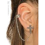 Boucles d'oreilles croix gothique