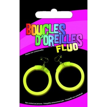 Boucles d'oreilles à clip fluo