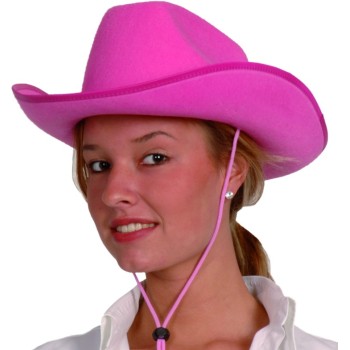 Chapeau de cow-boy rose