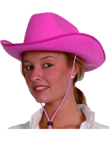 Chapeau de cow-boy rose