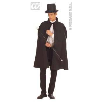 Manteau tissu pesant avec capeline noir