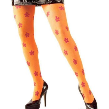 Collants fluo avec fleurs